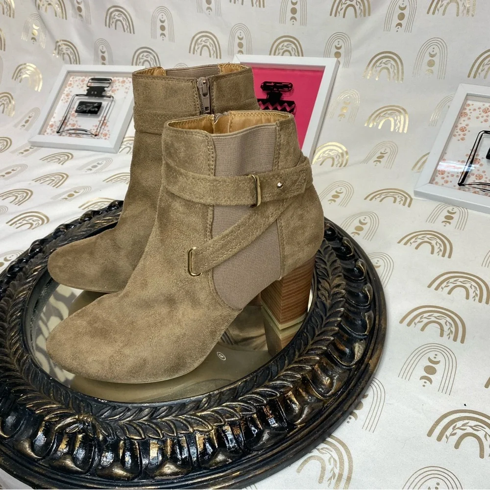 Charles Albert Taupe Ankle Booties